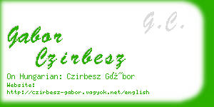 gabor czirbesz business card